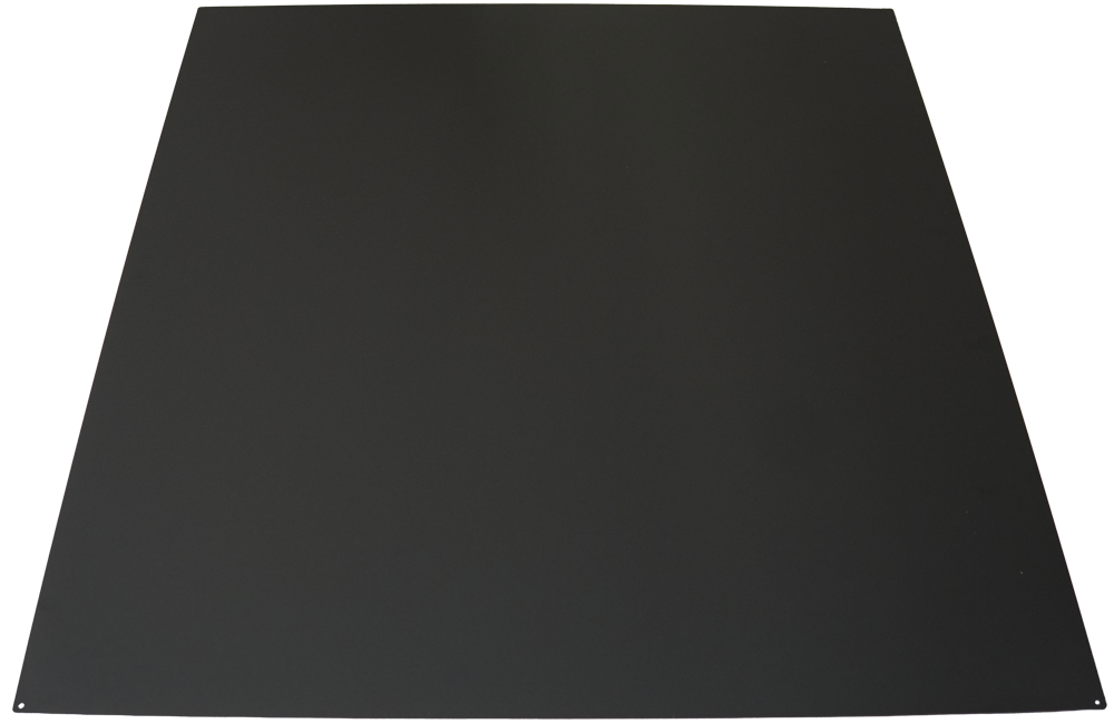 Plaque de sol en verre - rectangle noir 100x80cm
