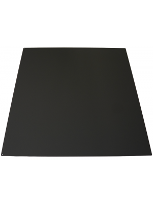 Plaque de protection sol en acier pour poêle 120x100cm noir mat