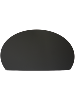 Plaque de protection sol en acier pour poêle 120x100cm ronde noir mat